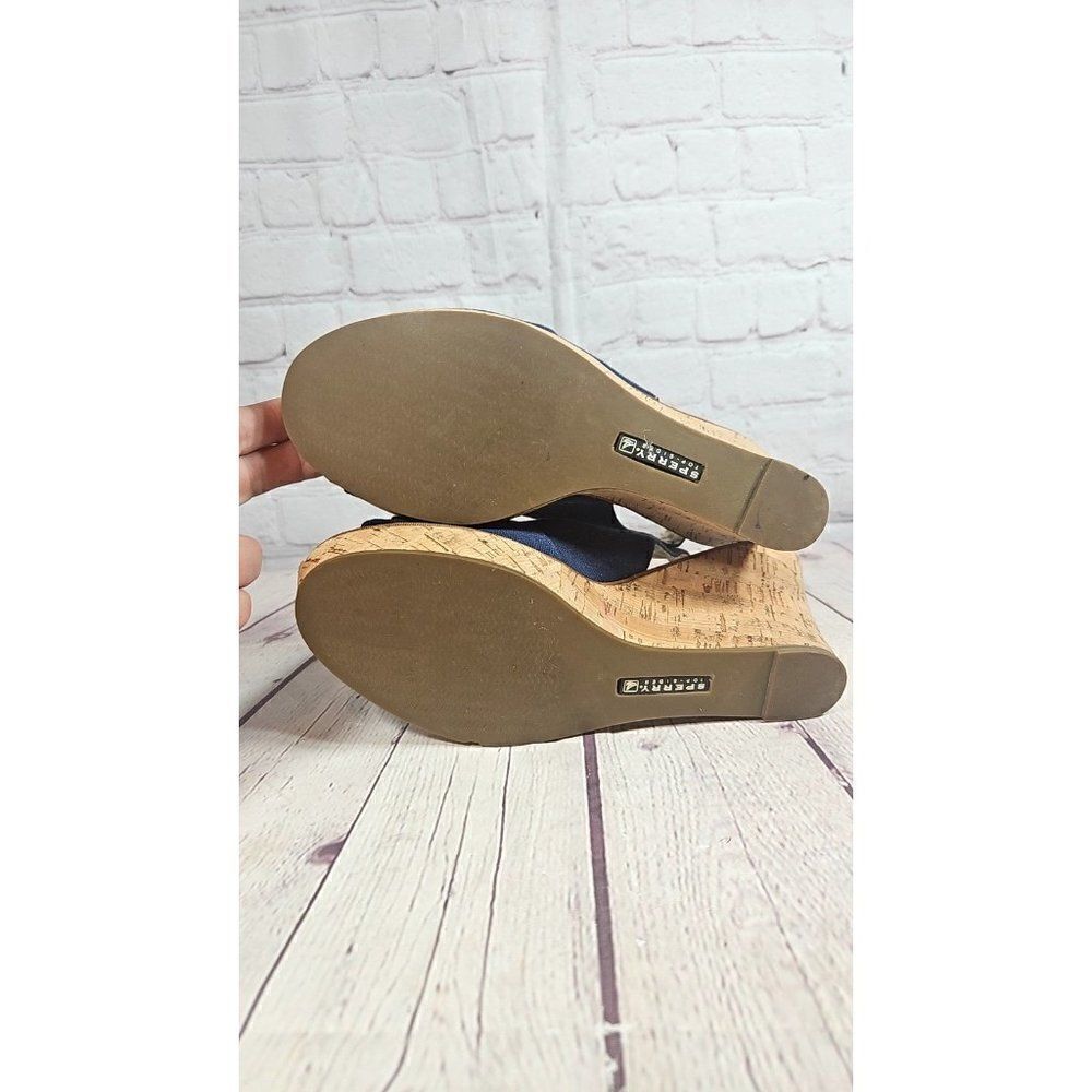 Sperry Open-Toe Cork Wedge Slingback Sandals Women's Size 8.5 - Picture 7 of 9